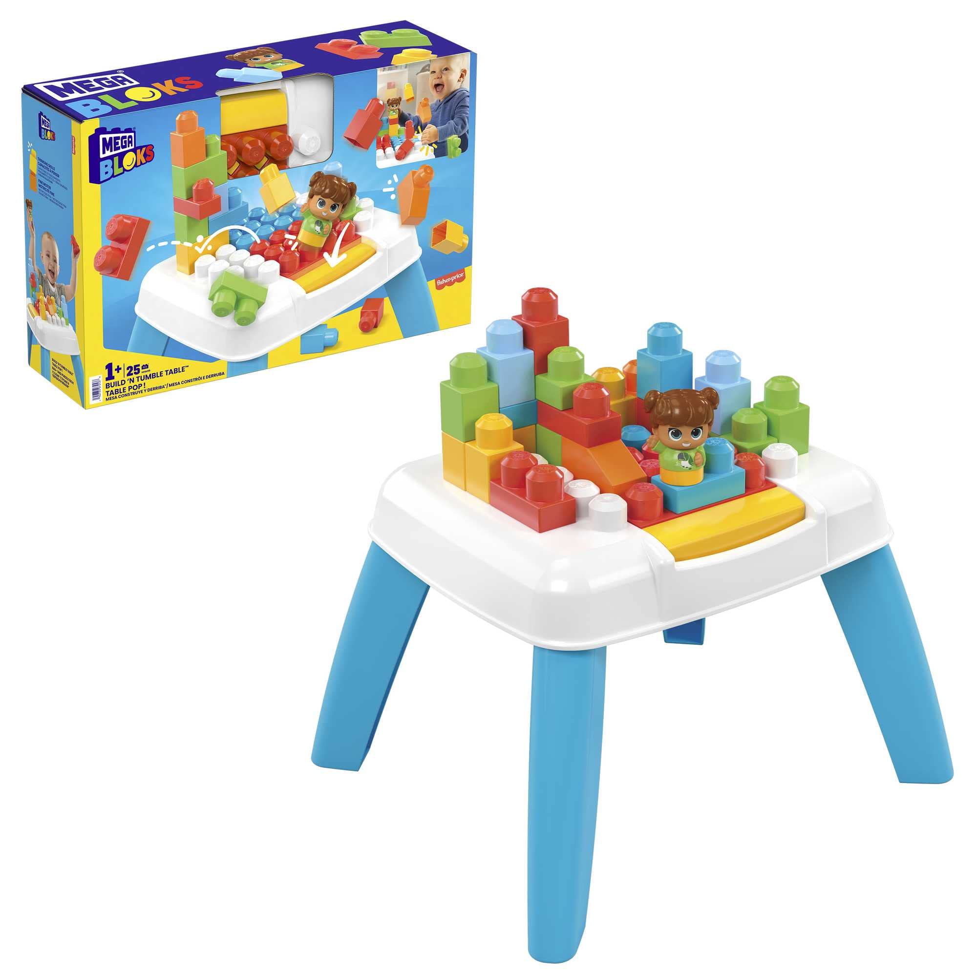 Mega Bloks Fisher-Price Build 'n Tumble Activity Table Set