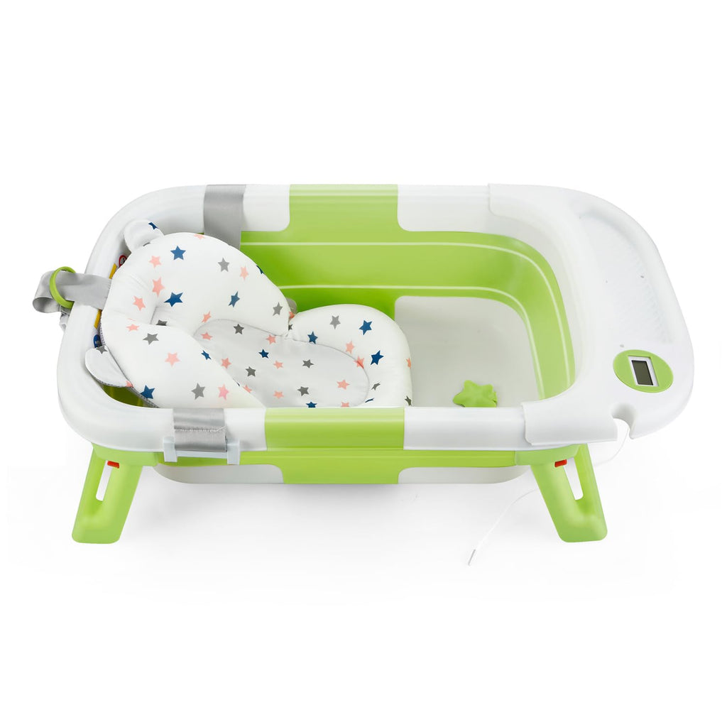 PandaEar Collapsible Portable Baby Bathtub with Soft Cushion