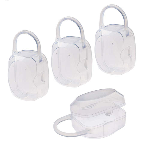 Accmor 4-Pack BPA-Free Universal Travel Pacifier Container Box (Transparent)
