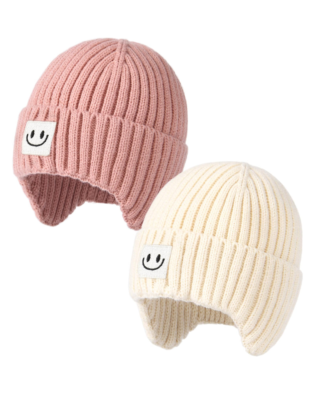 FURTALK Fleece-Lined Winter Knit Baby Beanie Hat with Earflaps