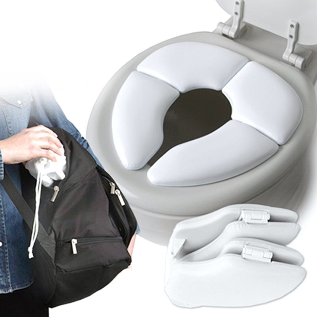 Foldable Children's Toilet Seat and Lid