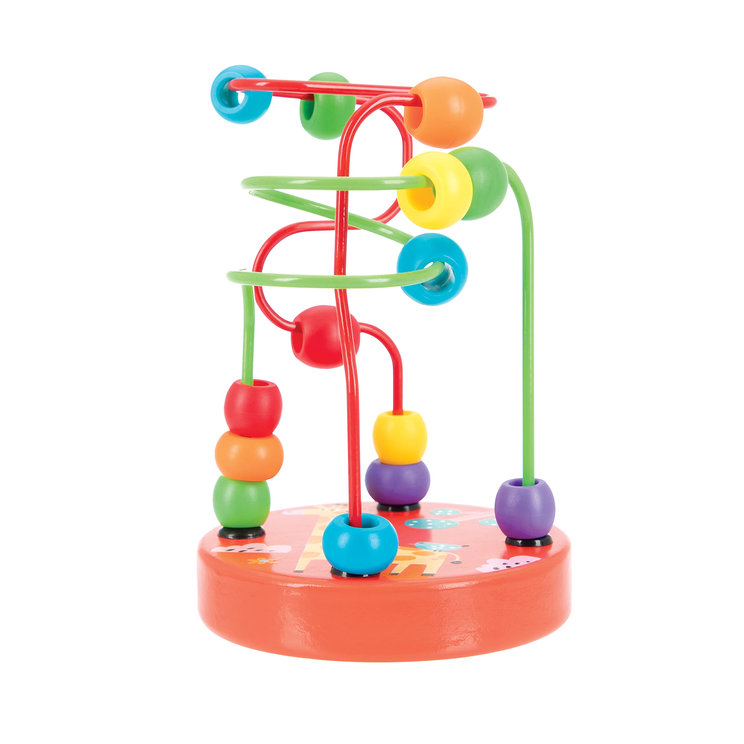 Nuby Colorful Mini Wooden Bead Maze Roller Coaster Toy