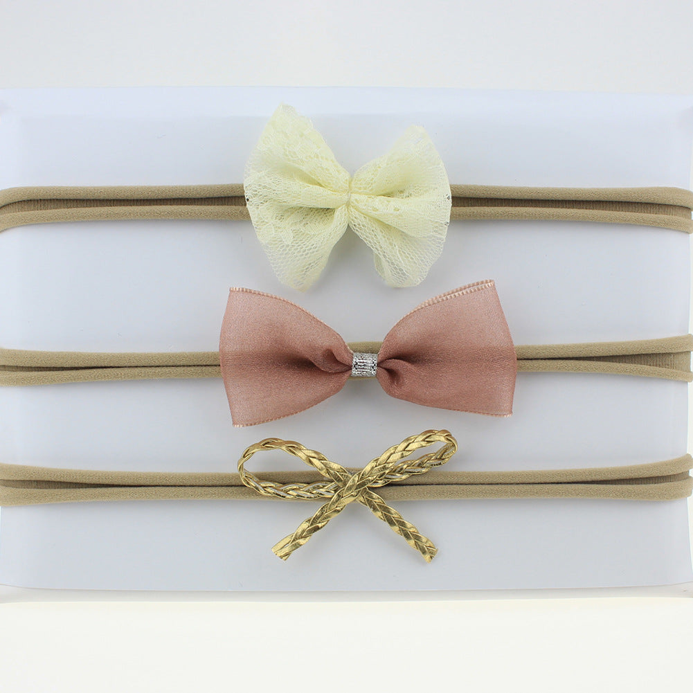 3-Piece Children's Hair Accessories Set with Floral Headband
