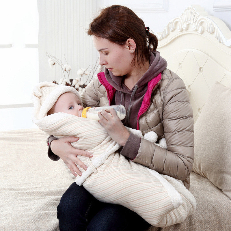 Thick Cotton Baby Swaddle Blanket for Newborns