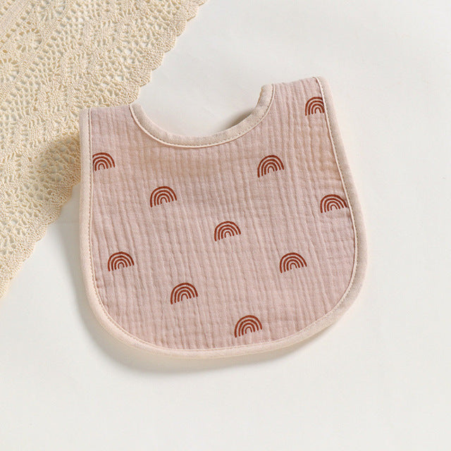 Six-Layer Cotton Gauze U-Shaped Baby Bib