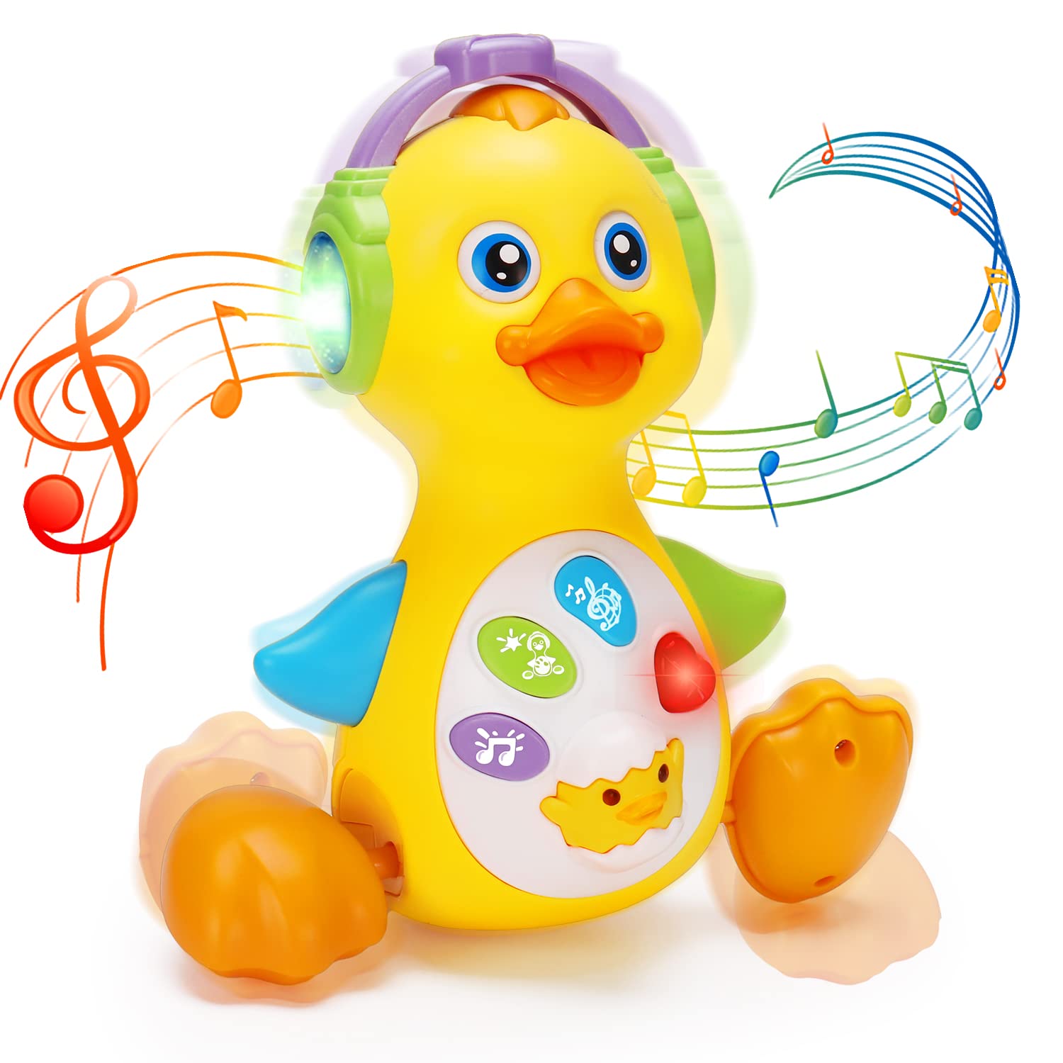 Musical Dancing and Crawling Light-Up Baby Duck Toy