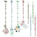 PandaEar 8-Pack Dinosaur Silicone Toy Straps & Pacifier Clips