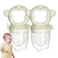 Childlike Behavior 2-Pack Silicone Teething & Fruit Feeder Toy (Green)