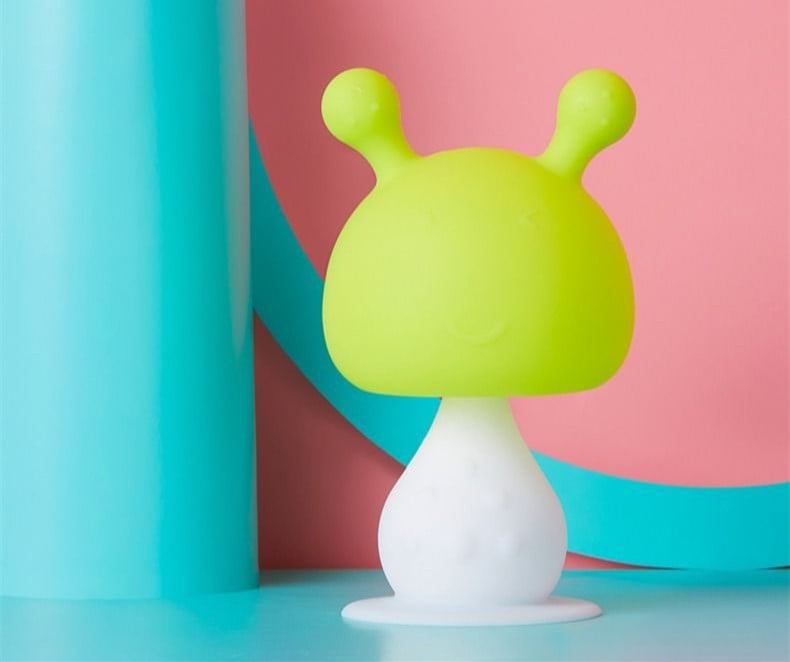 Mushroom Teether Rattle Toy - Liquid Silicone Design