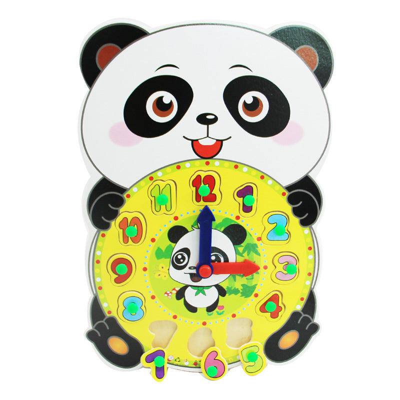 Cartoon Puzzle Shape Clock Matching Toy for Kids