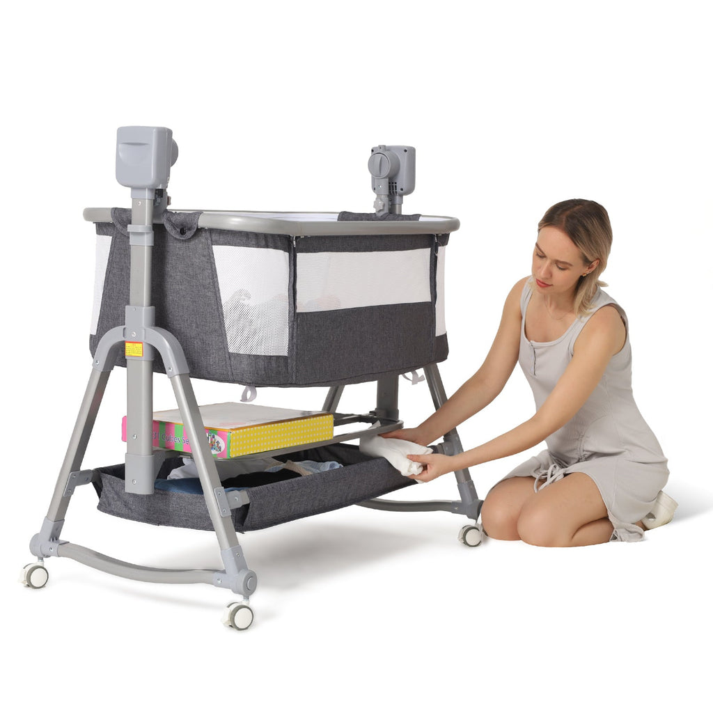 Multi-Functional Electric Automatic Baby Rocking Chair & Bedside Bassinet