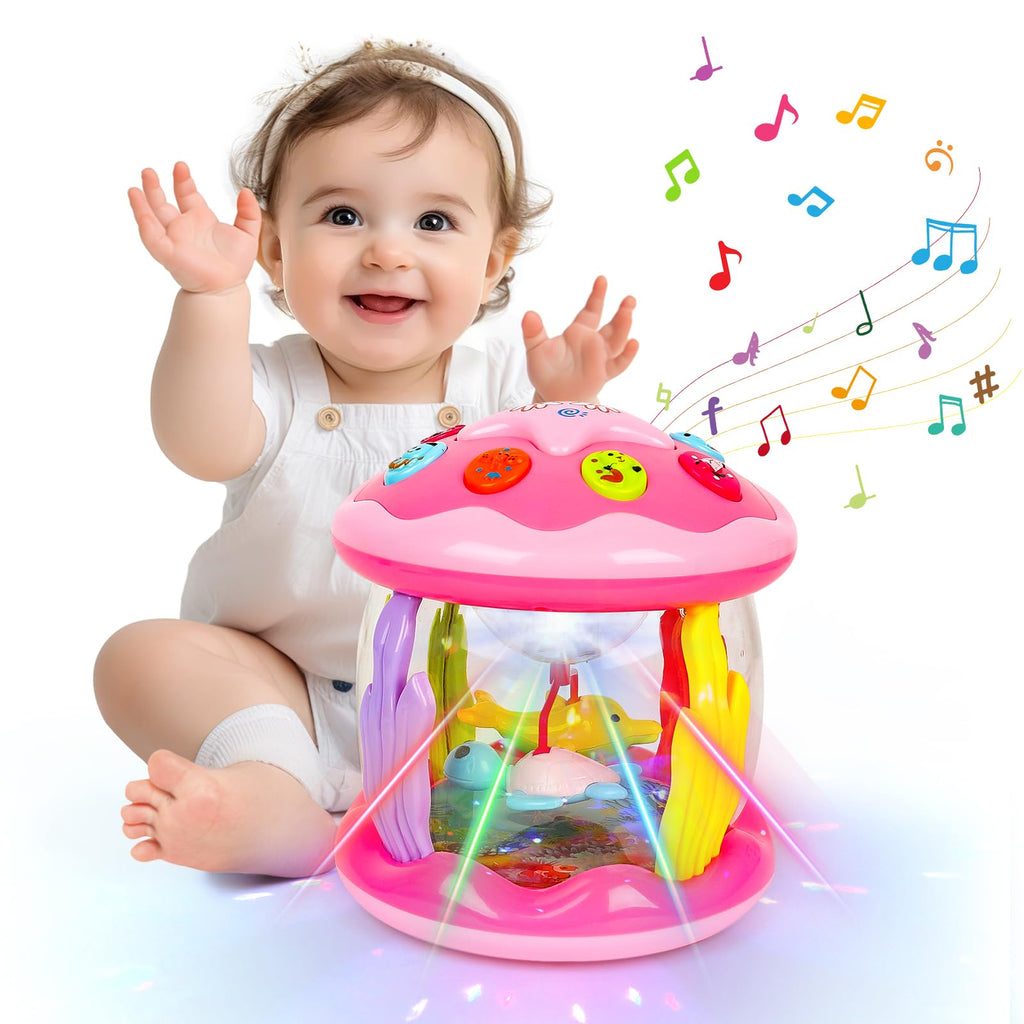 M SANMERSEN Ocean Rotating Projector Light-Up Musical Baby Toy