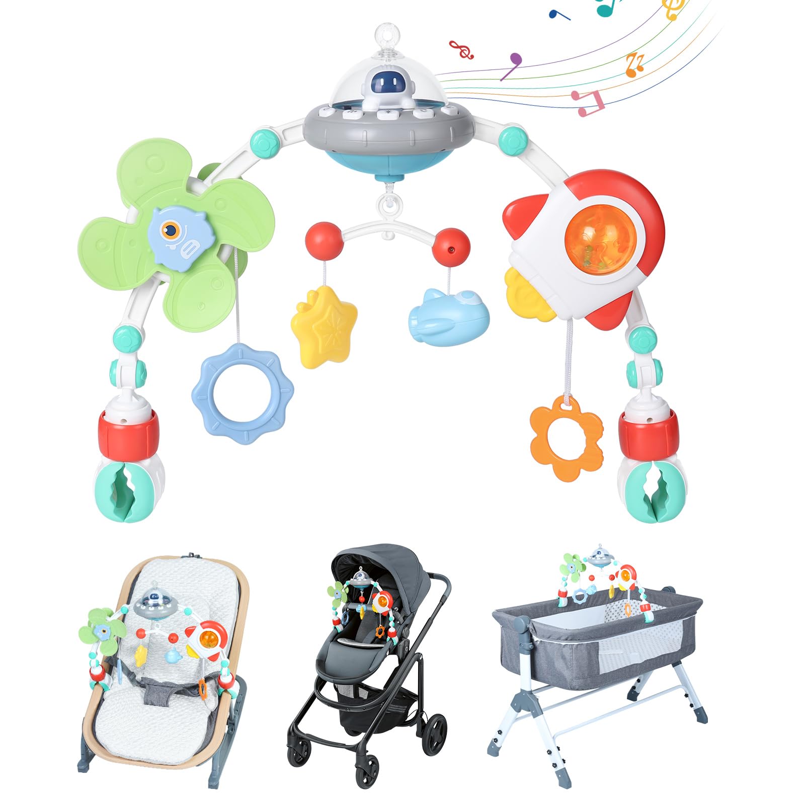 Orzbow Musical Hanging Stroller and Car Seat Toy
