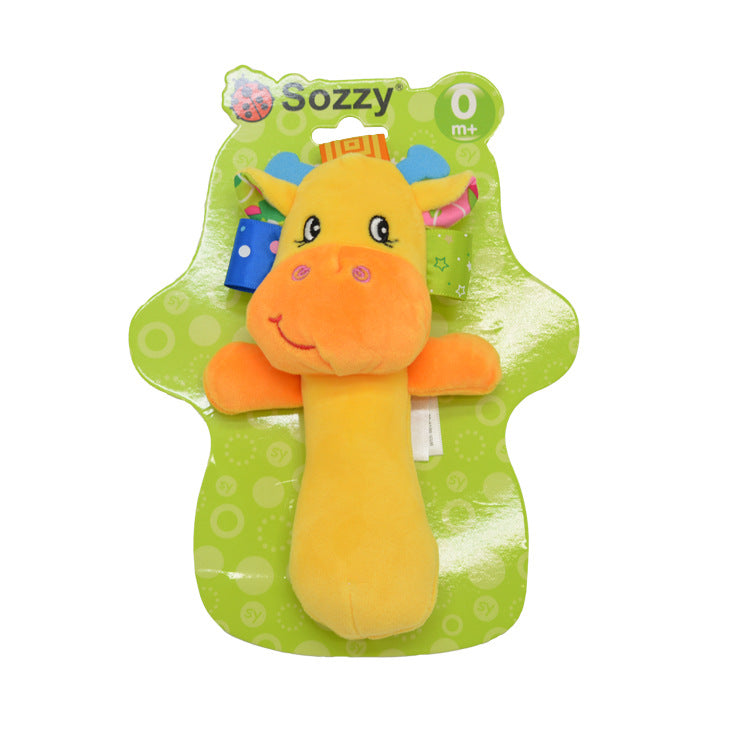 SOZZY Plush Baby Rattle Animal Handheld Toy