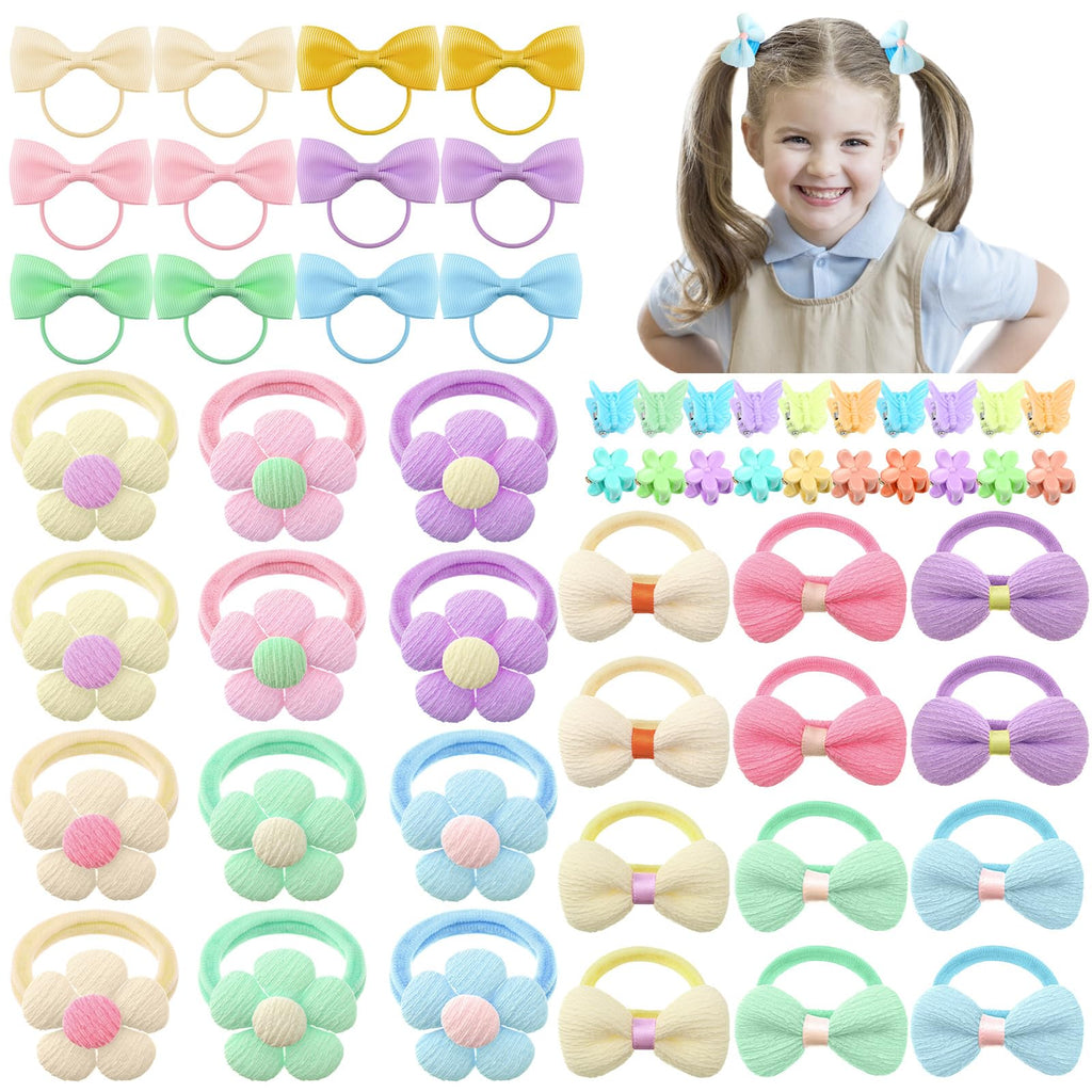 56-Piece Toddler & Baby Hair Ties, Bows & Clips Accessories Set