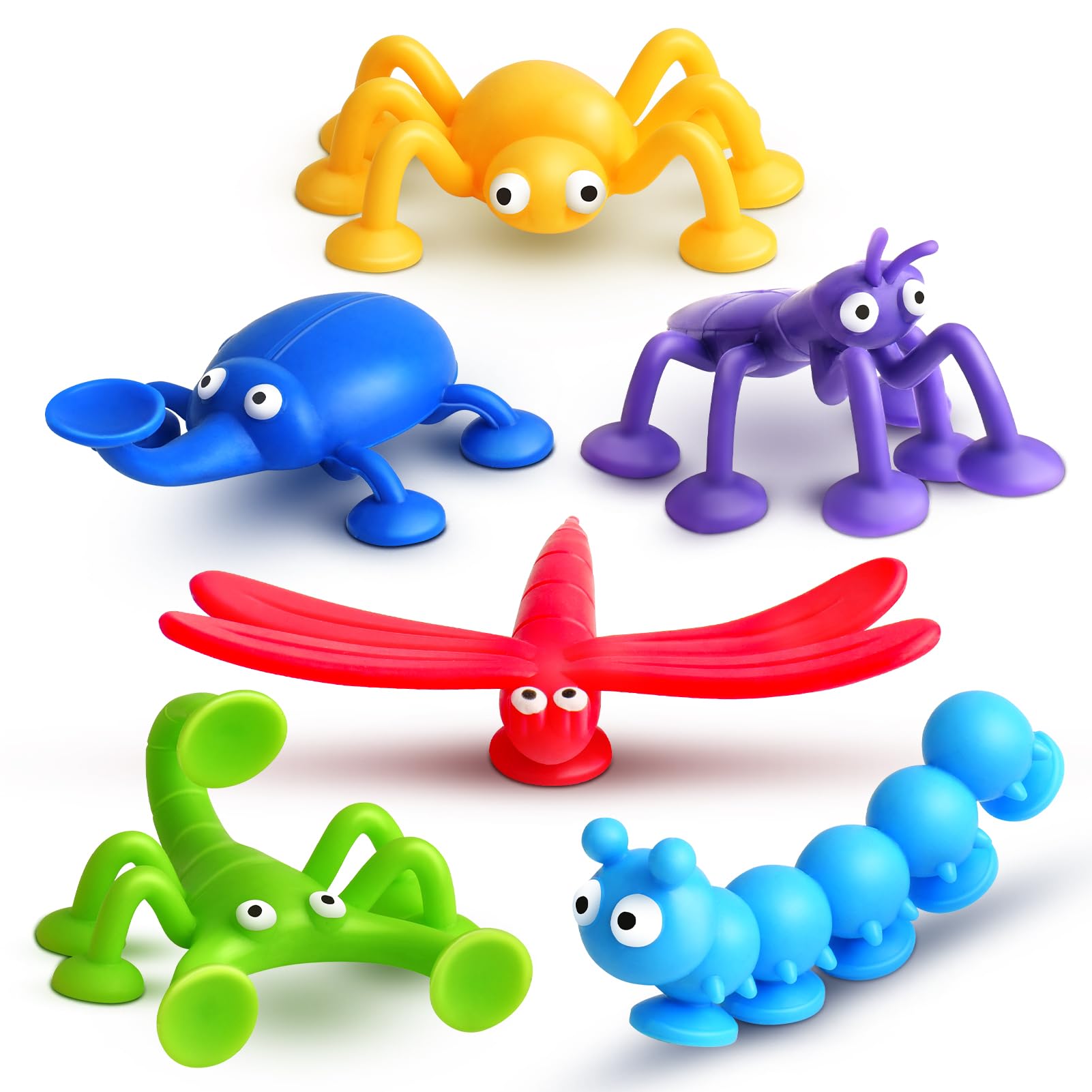No-Hole Silicone Suction Cup Bathtub Toys for Toddlers