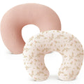 Konssy 2-Pack Muslin Nursing Pillow Slipcovers (Pink Floral)