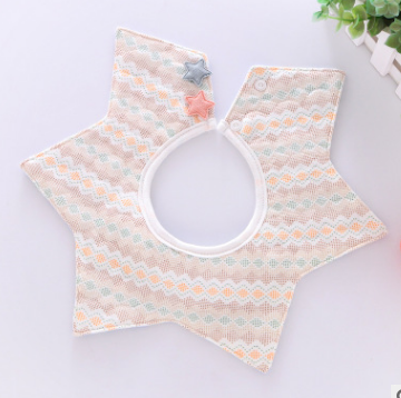 Star Bib - New Pure Cotton Waterproof Baby Bib