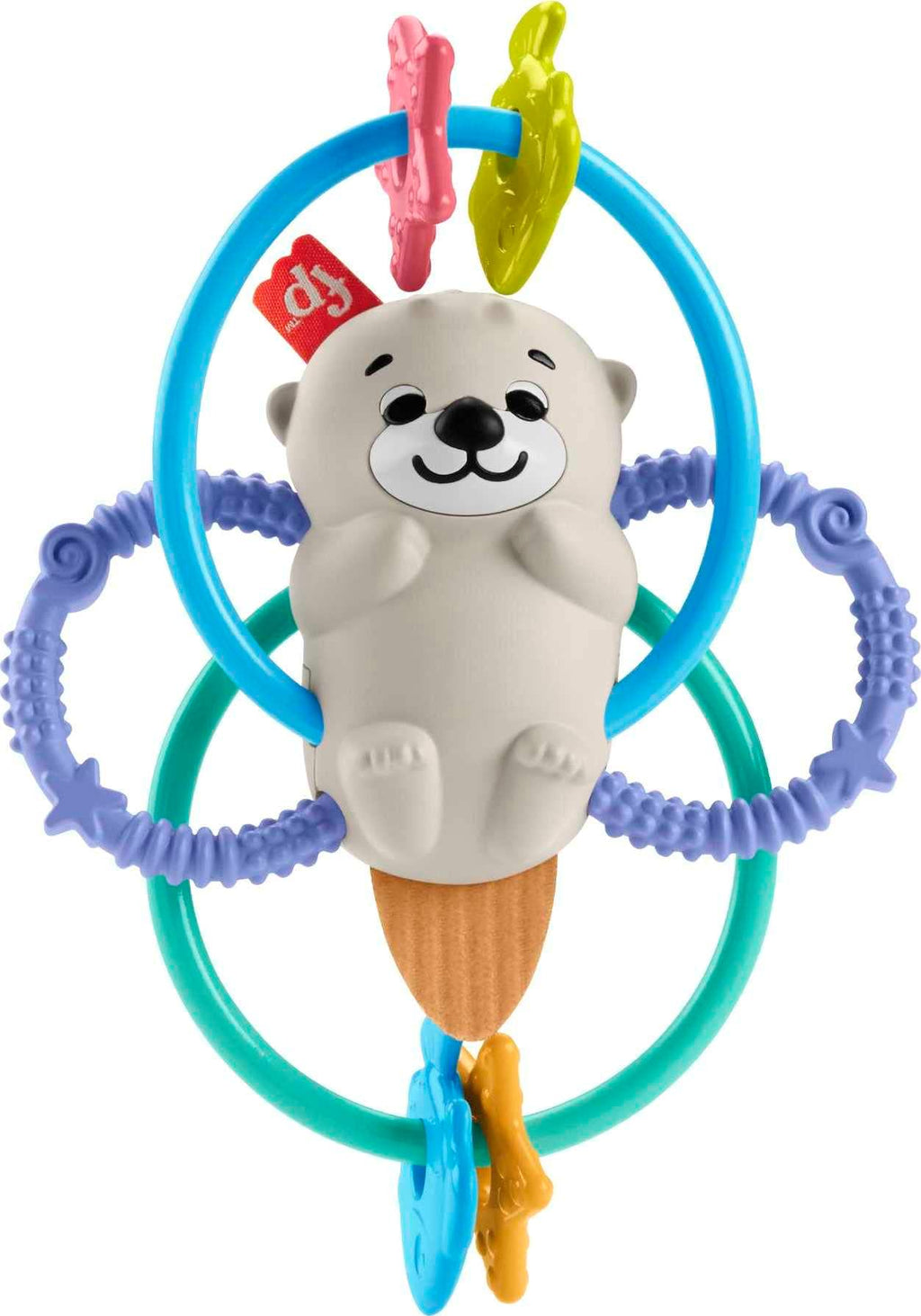 Fisher-Price Twist & Teethe Otter Baby Rattle and Teether Toy