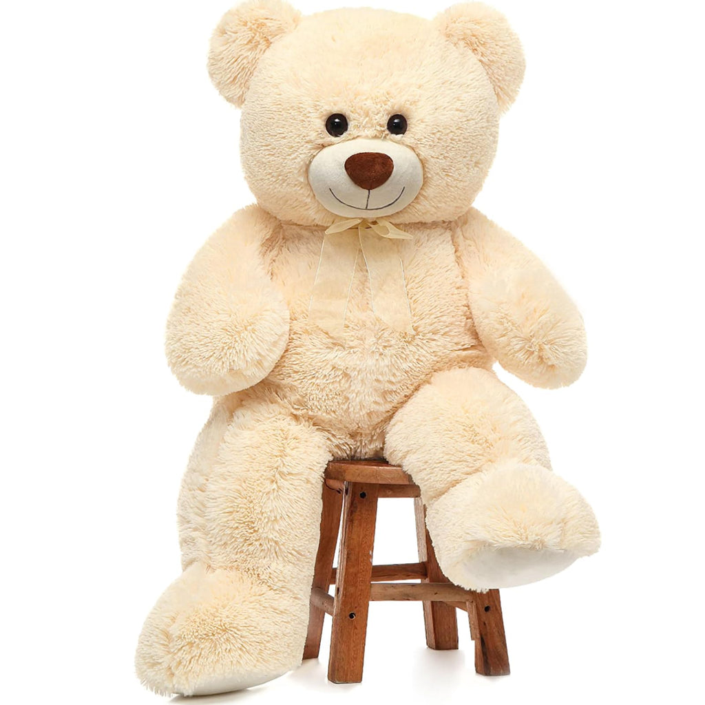 MorisMos 3-Foot Giant Soft Teddy Bear Plush Toy (Beige)