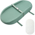 32" Waterproof Contoured Baby Changing Pad with Washable Cover & Liner (Sage Green)