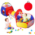 GeerWest 3-in-1 Kids Play Tent, Ball Pit, and Crawl Tunnel Set