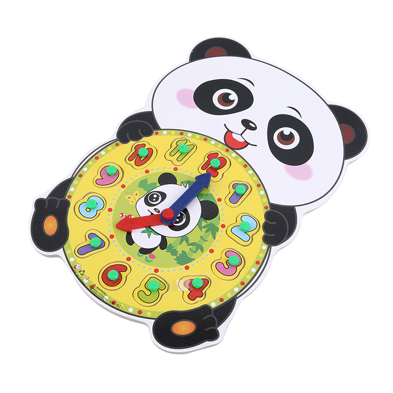 Cartoon Puzzle Shape Clock Matching Toy for Kids