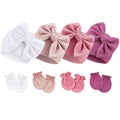 BQUBO Newborn Cotton Baby Hospital Hat & Anti-Scratch Mittens Set (0-6M)