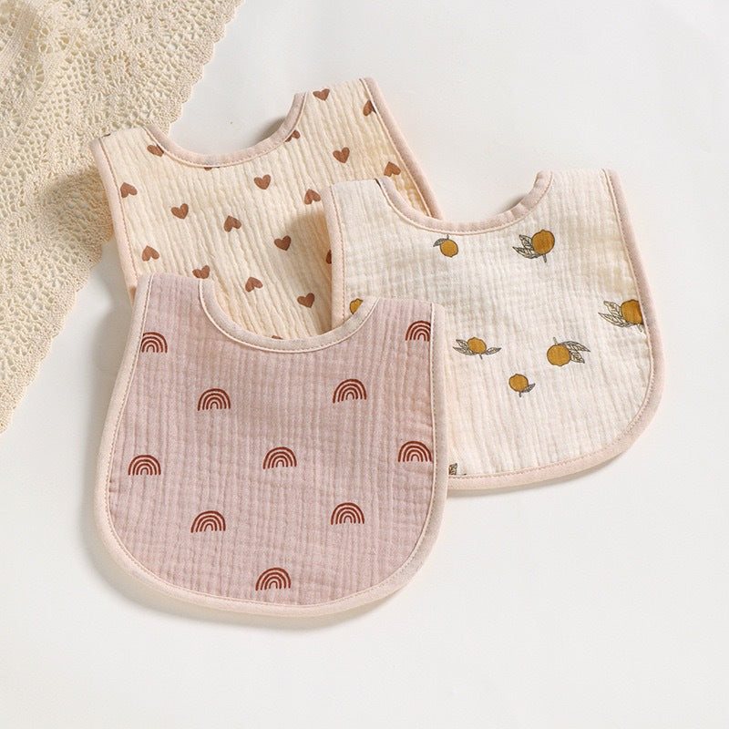 Six-Layer Cotton Gauze U-Shaped Baby Bib