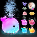 Candyfouse Light-Up Whale Water Fountain Sprinkler Bath Toy