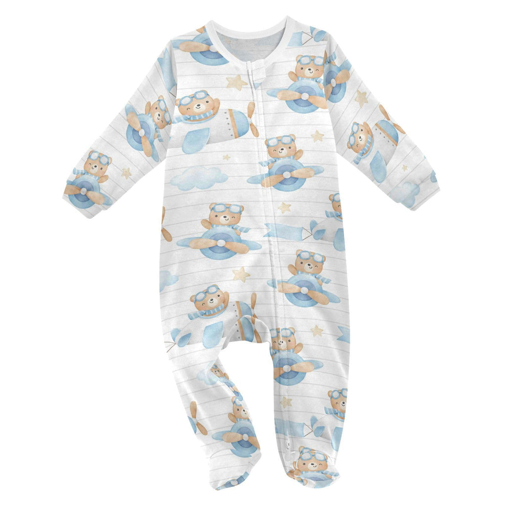 Dussdil Cotton Footed Baby Pajamas & Sleep-and-Play Romper (12M)