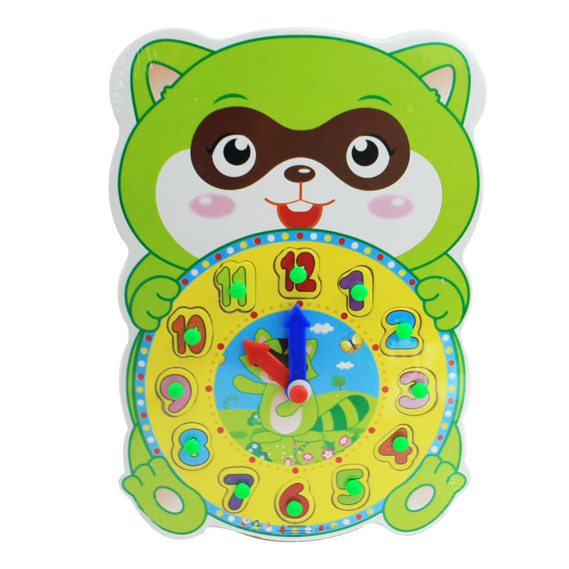 Cartoon Puzzle Shape Clock Matching Toy for Kids