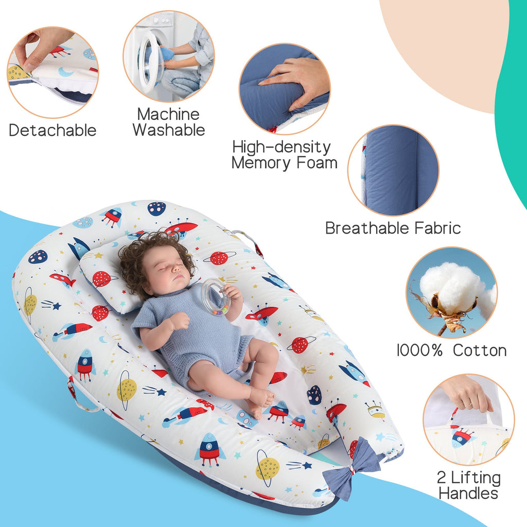 Memory Foam Baby Crib Mattress with Pure Cotton Removable Cover