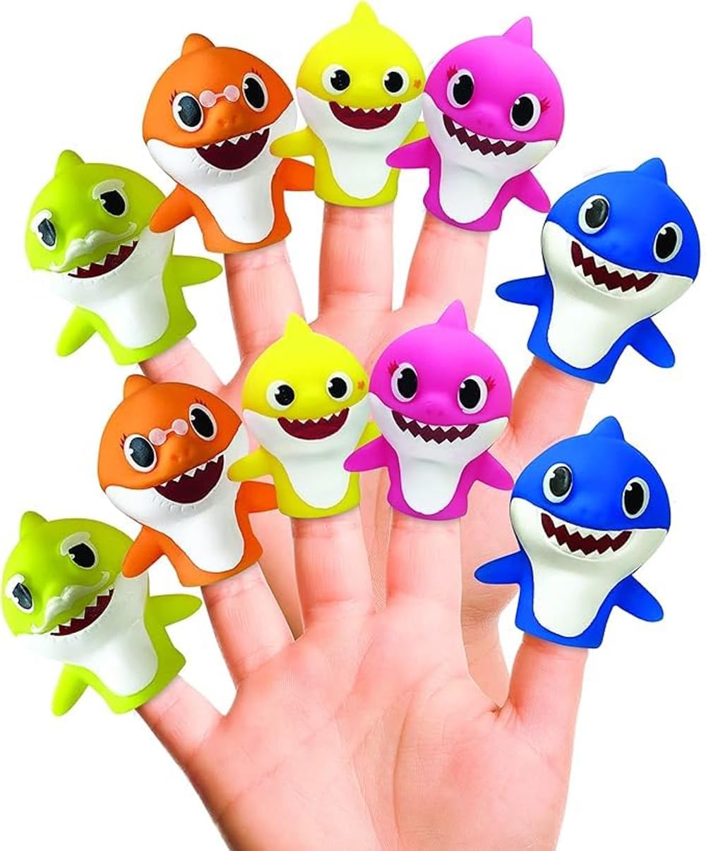 Nickelodeon Baby Shark 10-Piece Finger Puppet Bath Toy Set