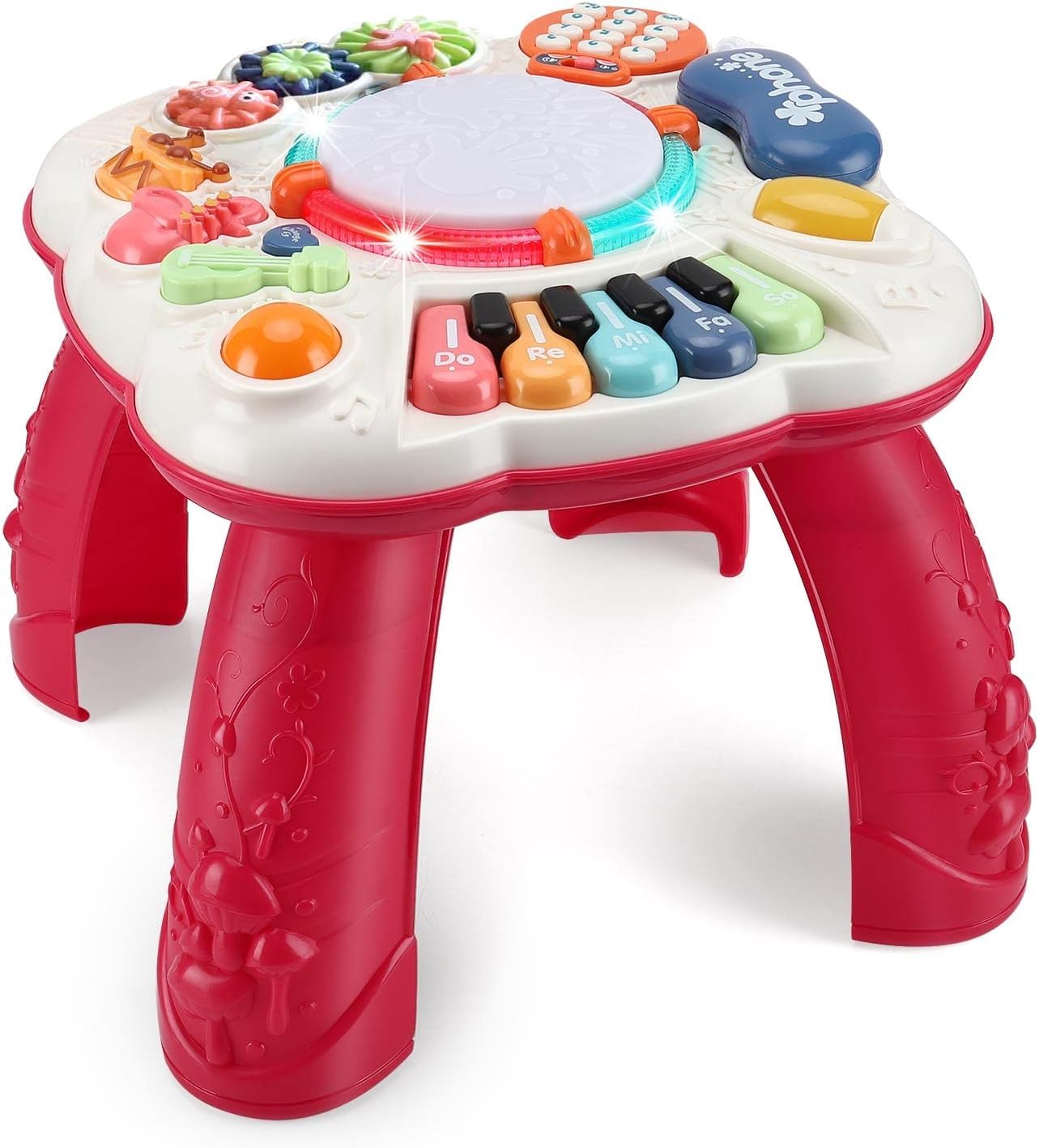 Dahuniu Wooden Baby Activity Center Cube (Red)