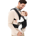 Huifen 4-in-1 Adjustable Hands-Free Baby Wrap Carrier (Black)