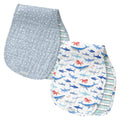 Stephen Joseph Cotton Muslin Baby Burp Cloths (2-Pack) - Shark