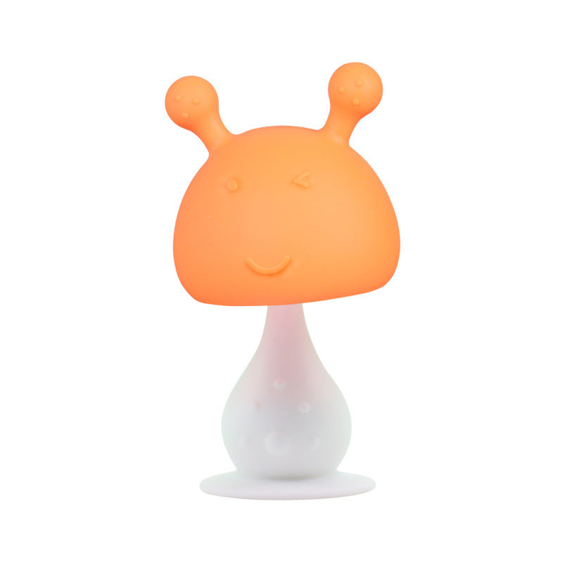Mushroom Teether Rattle Toy - Liquid Silicone Design
