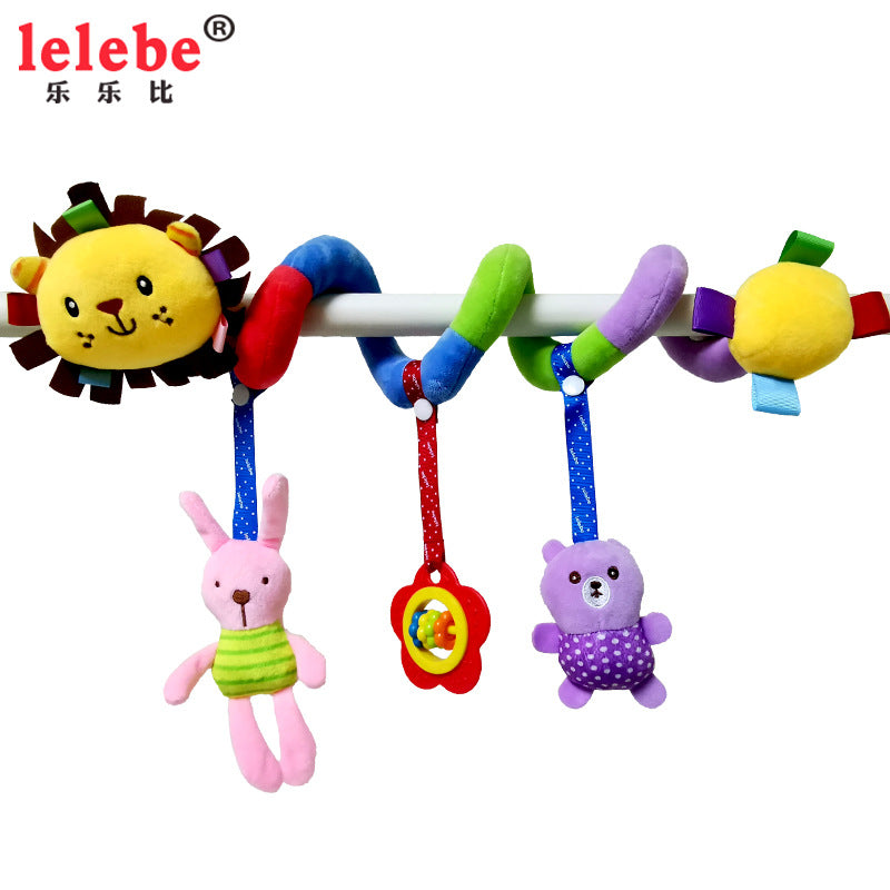 Baby Crib Hanging Toy with Colorful Tag and Plush Bells