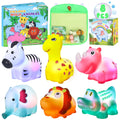 No-Hole Glow-in-the-Dark Bath Toys with Organizer and Book