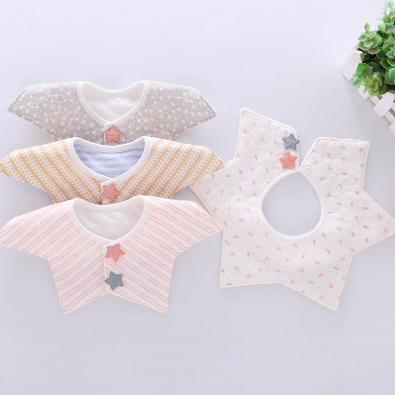 Star Bib - New Pure Cotton Waterproof Baby Bib