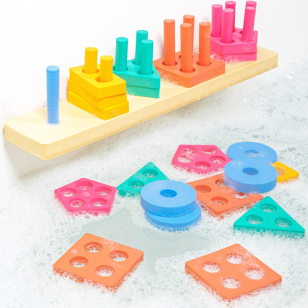 Tub Works Splash Stack & Sort Foam Bath Toy Set