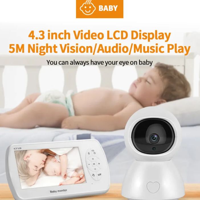 1080P HD Baby Monitor Camera with 100m Night Vision & Alarm