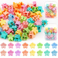 Chanaco 80-Piece Mini Flower & Star Hair Claw Clips Set for Girls