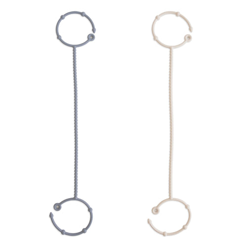Adjustable Silicone Toy Straps 2-Pack for Stroller & High Chair