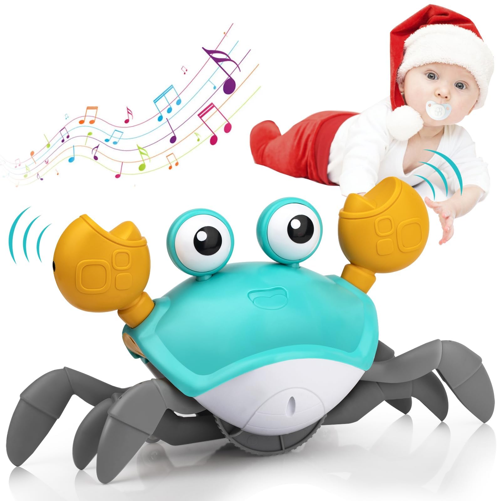 Sqie Musical Crawling Crab Interactive Baby Toy