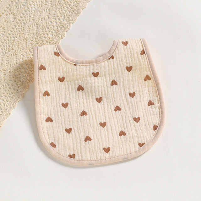 Six-Layer Cotton Gauze U-Shaped Baby Bib