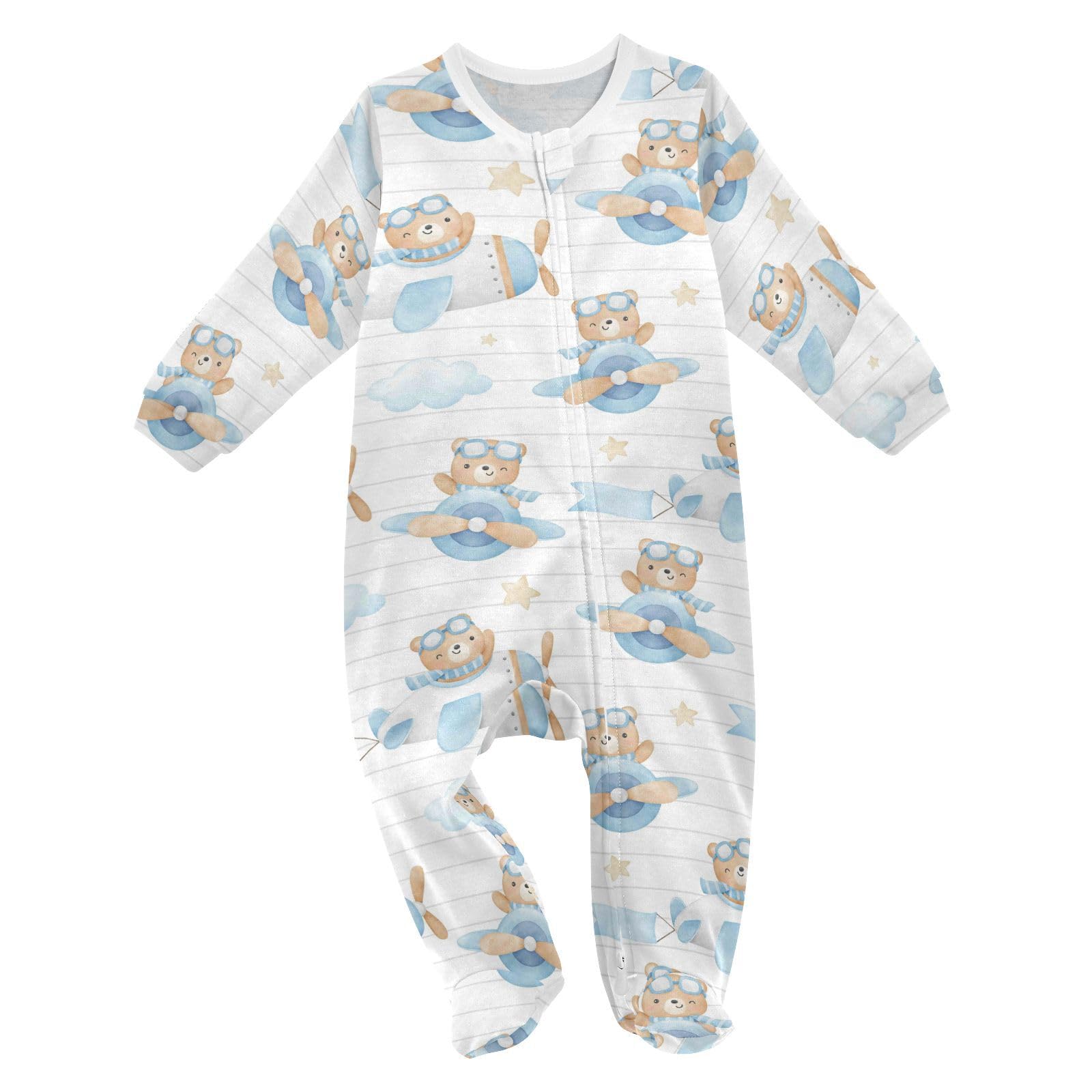 Dussdil Cotton Footed Baby Pajamas & Sleep-and-Play Romper (12M)