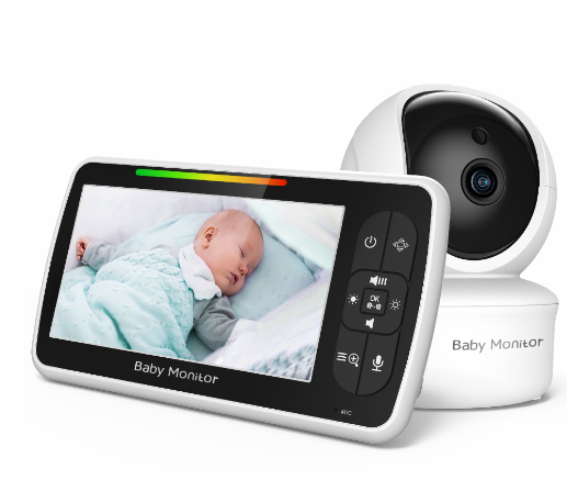1080P 4.3" Smart Baby Monitor with Remote Pan-Tilt-Zoom & Night Vision