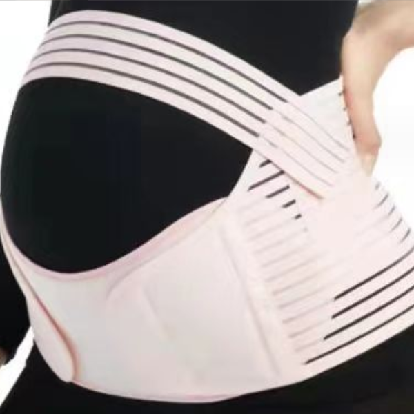 Black Polyester Prenatal Support Belly Belt for Pregnancy